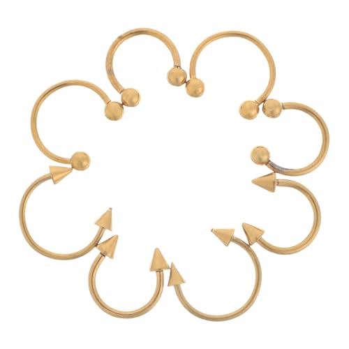 Garneck 8 Stück Teiliges Edelstahl C Förmige Nasenringe und Ohrstecker Mehrzweck Piercing Schmuck für Damen und Herren in Gold mit Eleganter Hufeisenform Garneck 8 Stück Teiliges Edelstahl C Förmige Nasenringe und Ohrstecker Mehrzweck Piercing Schmuck für Damen und Herren in Gold mit Eleganter Hufeisenform von Garneck