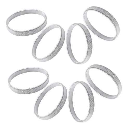 Garneck 8 Stück Teiliges Elastische Ärmelhalter Silber Verstellbar Rutsch Hemd Armbänder für Herren Damen Leichter Komfort für Alltag Büro Freizeit von Garneck
