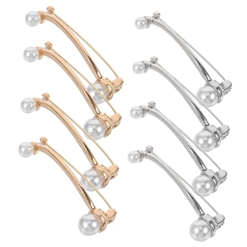 Garneck 8 Stück Teiliges Perlen broschen Elegante Sicherheitsnadeln für Damen Vielseitige Schal Kleider clips Wiederverwendbare Modeaccessoires für Pullover Jacken und Schals von Garneck