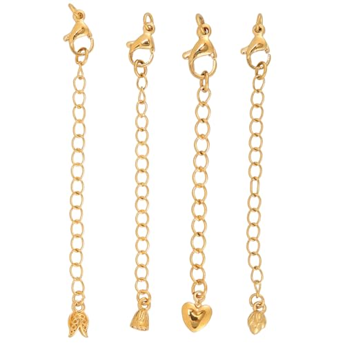 Garneck 8 Stück Teiliges Schmuckverlängerungsketten aus Robustem Hochglanzpoliertem für Halsketten Armbänder und Fußketten Installieren für DIY Schmuckherstellung und Verlängerungen von Garneck