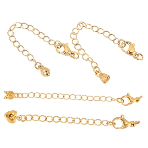 Garneck 8 Stück Teiliges Schmuckverlängerungsset aus Robustem Material Hochglänzende Kettenverlängerungen für Halsketten Armbänder Fußkettchen Geeignet für DIY Schmuckherstellung Einfache von Garneck
