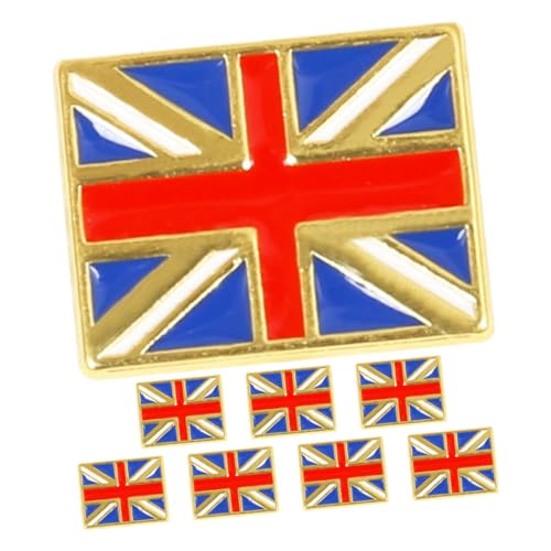 Garneck 8 Stück Teiliges Union Jack Flaggen Anstecknadel Britisches Nationalflaggen Design Metallbrosche für Rucksack Hut Hemd Patriotisches und Vielseitiges Modeaccessoire von Garneck