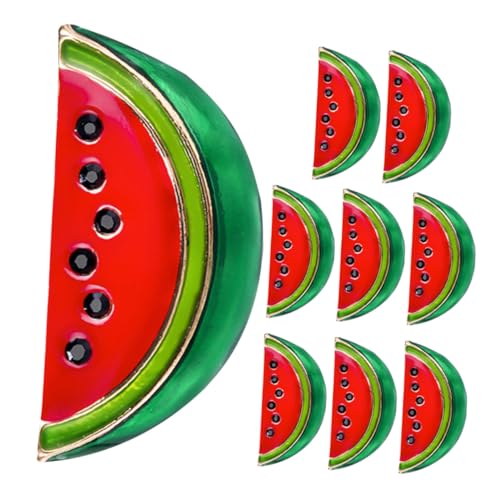 Garneck 9 Stück Teiliges Wassermelonen Emaille Pins Kreative Tropische Broschen aus Langlebiger Legierung Modische Anstecknadeln für Rucksäcke Jacken Hüte für Sommerpartys und Alltagsmode von Garneck