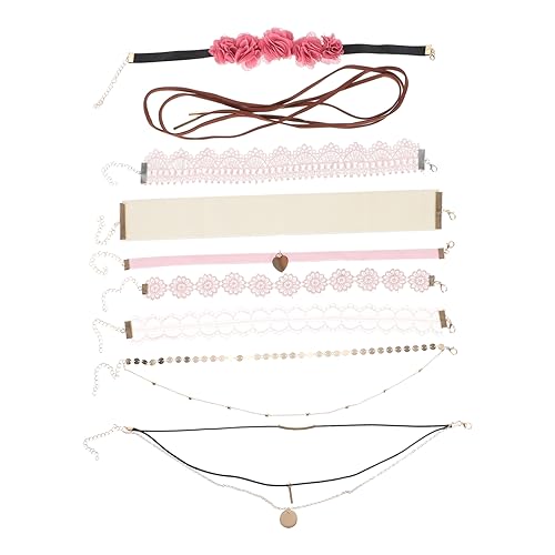 Garneck 9 Stück Verstellbares Spitzen Choker Set mit Teiligem Blumen Design Verführerische Halskette für Frauen und Mädchen Zartes Roségold und Schmuck für Festival und Alltagsschmuck Garneck 9 Stück Verstellbares Spitzen Choker Set mit Teiligem Blumen Design Verführerische Halskette für Frauen und Mädchen Zartes Roségold und Schmuck für Festival und Alltagsschmuck von Garneck