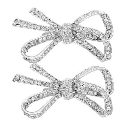 Garneck Abnehmbare Schleifen Schuhclips mit Strahlenden Strasssteinen Schuhdekoration für High Heels Pumps Sandalen Komfortable Metall Schuhschmuck Accessoires für Hochzeit und von Garneck