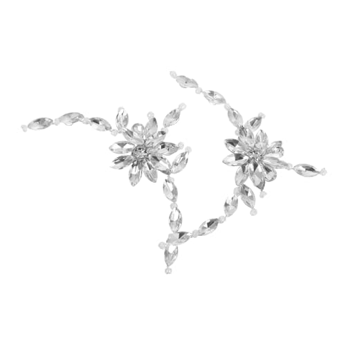 Garneck Abnehmbare Strass Schuhclips für Damen Elegante Hochzeitsschuh-beschläge Handgefertigte Funkelnde Dekorationen für High Heels Passend Symmetrisches Design Diy-schmuck von Garneck