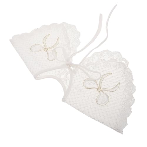 Garneck Abnehmbarer Baumwoll Dickey Krageneinsatz Damen Extravagante Mini Cape Rüschenblende Falscher Kragen für Party Date und Alltag Schützt vor Sichtbarkeit Komfortabel und Modisch von Garneck