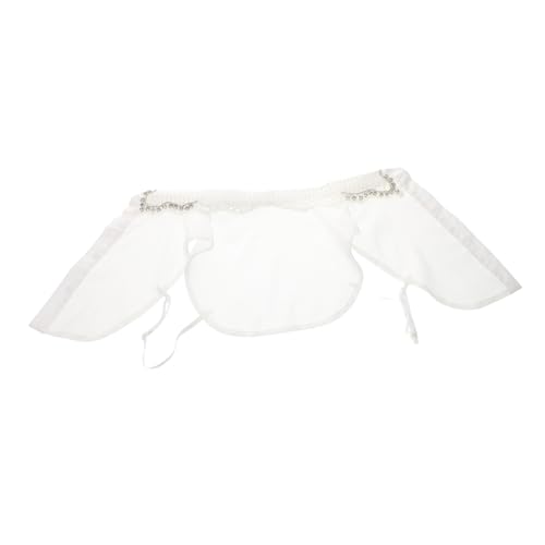 Garneck Falscher Kragen Für Blusen Abnehmbarer Hemdkragen Aus Chiffon Mit Strasssteinen Dicker Fake-kragen Für Frühling Herbst Winter Pullover Mäntel von Garneck