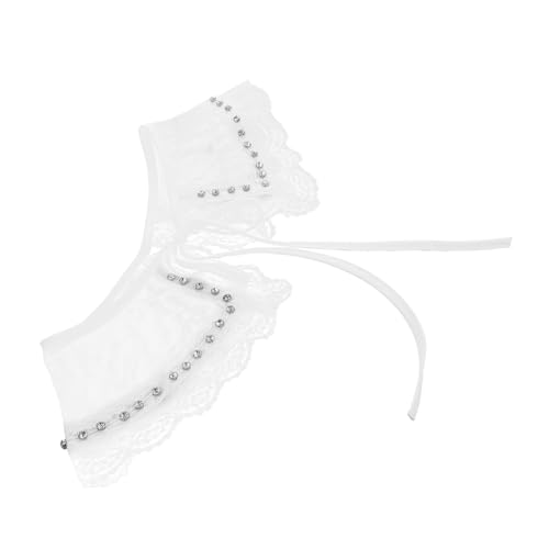 Garneck Abnehmbarer Spitzenkragen Damen Eleganter Falscher Kragen mit Stehkragen Design Vielseitiges Blusen Accessoire für Freizeit und Festliche Anlässe Reisefreundlich und Modisch von Garneck