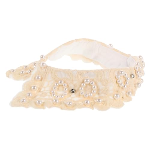 Garneck Abnehmbarer Spitzenkragen für Damen Vintage Lace Fake Collar mit Perlenverzierung Vielseitig Einsetzbar für Kleider und Pullover und Einfach zu Befestigen Entfernen Garneck Abnehmbarer Spitzenkragen für Damen Vintage Lace Fake Collar mit Perlenverzierung Vielseitig Einsetzbar für Kleider und Pullover und Einfach zu Befestigen Entfernen von Garneck