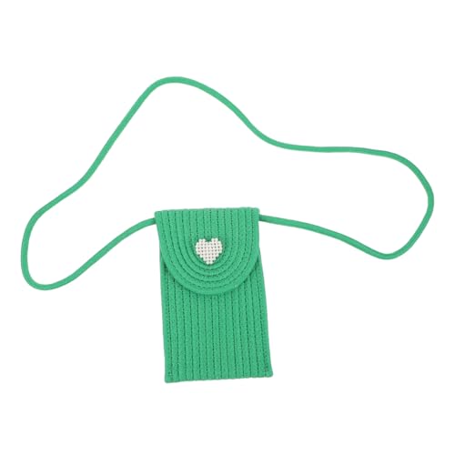 Garneck All match Crossbody Umhängetasche Damen Mini Handytasche mit Verschluss Kleine Schultertasche für Handyfach Geldbörse und Kosmetik Alltag Party Shopping Dating Geeignet Grün von Garneck