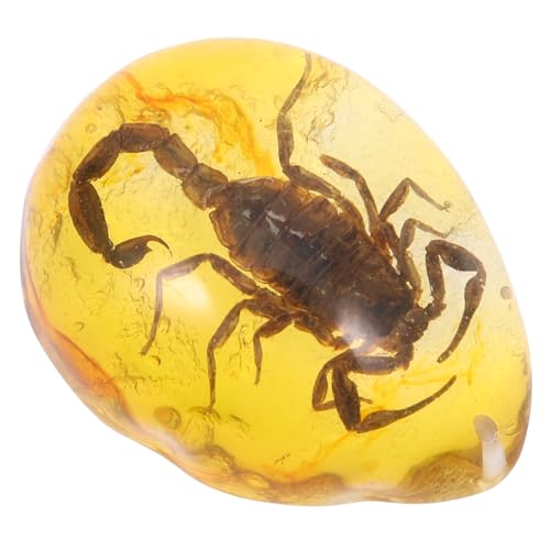 Garneck Anhänger mit Echtem Insekt Einzigartiges Bernsteinfarbenes Schmuckstück Dekorativer Anhänger für Halsketten und Sammlungen für Freunde und Familie von Garneck