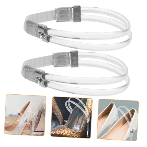 Garneck Anti rutsch High Heel Schuhriemen Transparent Verstellbare Knöchelriemen für Damen Komfortable Ersatz schnürsenkel zur Fersenfixierung Optimal für Tanz und Alltag von Garneck