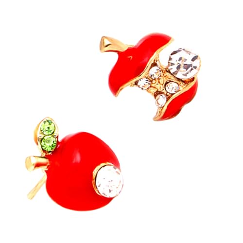 Garneck Apfel Ohrstecker Damen Zirkonia Schmuck Kreative Form Ohrhänger für Alltag Party von Garneck
