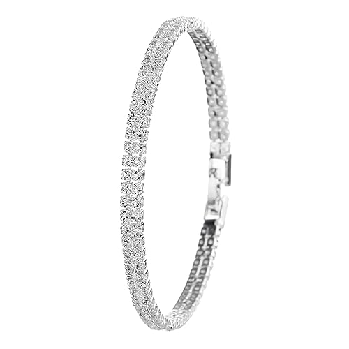 Garneck Armband mit Funkelnden Zirkonia Doppelreihig Party Schmuck für Mädchen Komfortables Design Kinderschmuck Accessoire von Garneck