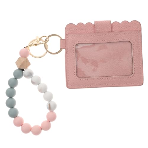 Garneck Schlüsselanhänger Armband Mit Kartenetui Handgemacht Aus Holzperlen Bequem Einzigartiges Design Für Schlüssel Und Taschen Freunde Und Familie von Garneck