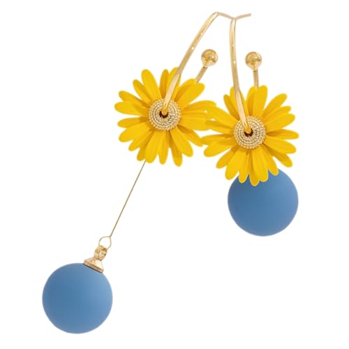 Garneck Gänseblümchen-ohrringe Asymmetrisch Für Damen Baumelnde Blumen-ohrhänger Trendiger Modeschmuck Daisy Dangle Ohrringe Für Partys Und Alltag von Garneck