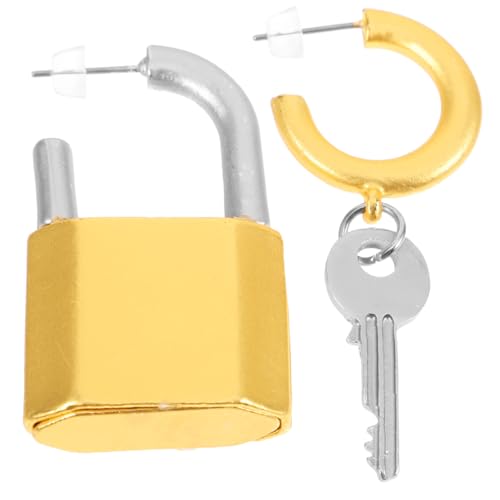 Garneck Asymmetrische Schlüssel und Schloss Ohrstecker für Damen Vintage Metall Ohrschmuck Einzigartiges Design Verarbeitung für Party Hochzeit Geburtstag Feierliche Anlässe von Garneck