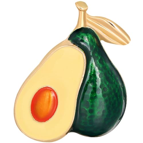Garneck Avocado Brosche Minimalistischer Ansteckpin für Frauen und Mädchen Modisches Schmuckstück mit Einzigartigem Fruchtdesign für Kleidung Taschen und Accessoires von Garneck
