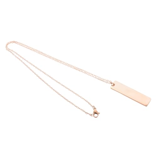 Garneck Bar Halskette für Männer und Frauen Anhänger Diy Schmuck für Elegantes Design Rosévergoldete Kette Widerstandsfähig gegen Anlaufen von Garneck