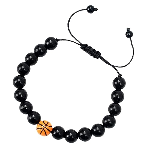 Garneck Basketball Armband Herren Sportliches Handgelenkschmuckstück Langlebigem und Chinlon Geeignet für Sportevents Partys und von Garneck