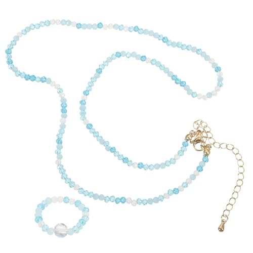 Garneck Beaded Necklace Blau mit Ring Leichte Langlebige Damen Halskette Modisches Schlichtes Design Vielseitiges Schmuck für Alltag Party Büro und Reisen Garneck Beaded Necklace Blau mit Ring Leichte Langlebige Damen Halskette Modisches Schlichtes Design Vielseitiges Schmuck für Alltag Party Büro und Reisen von Garneck
