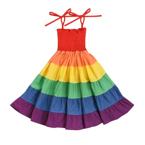 Garneck Ballett-regenbogenrock Einteiliges Kleid Ärmellos Trägerlos Strand- Und Party-Outfit 120 cm Höhe von Garneck