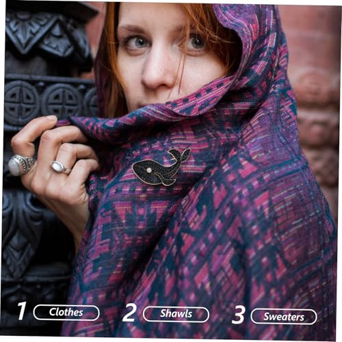 Garneck Blaue Strass Walbrosche mit Tiermotiv Anstecknadel für Kleidung Hochzeitskleid Kragen Leichter Schmuck mit Stabilem Clip Elegantes Accessoire für Damen und Freunde von Garneck