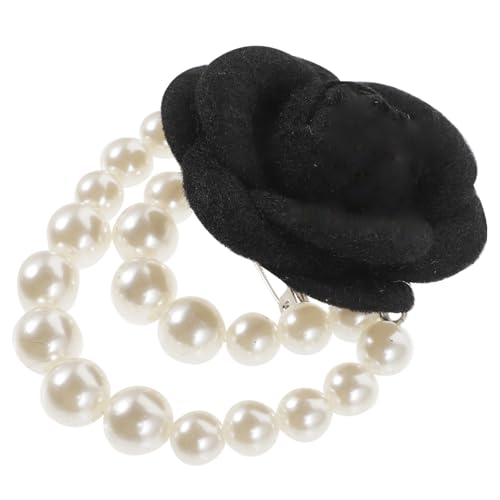 Garneck Blumen Brosche mit Perlen Stoffblume Anstecknadel für Damen Schal und Kleidung Modische Kleidungspins für Jacken Hüte Kleider und Rucksäcke Langlebiges Accessoire von Garneck