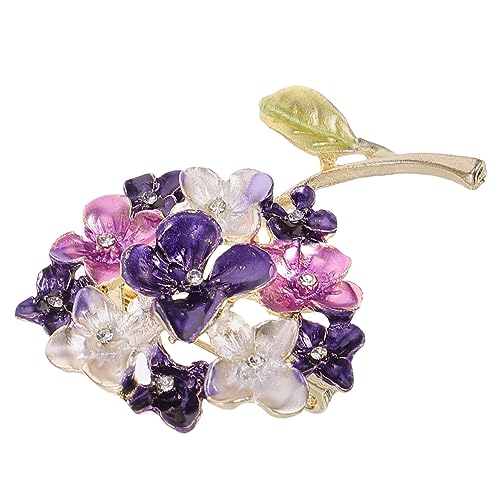 Garneck Blumen Brosche mit Perlenblüten Anstecknadel für Kleidung Vielseitige Damen Brosche für Anzug und Mantel Zarte Hydrangea Akzentbrosche Rostfrei und Langlebig von Garneck