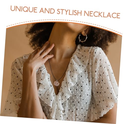 Garneck Rosen Halskette für Damen Choker Halskette Natürlicher Anhänger Modisches Schmuckstück für Hochzeitsfeiern Einzigartige Blumen von Garneck