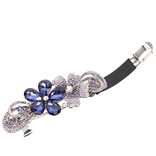 Garneck Haarnadel Haarklammer Haarspangen Für Blumenspange Feder Haarspange Haarspange Haarschmuck Für Damen Haarschmuck Mit Blumen Temperament Metall Fräulein Violett Zubehör von Garneck