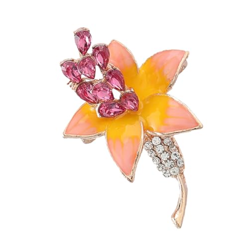 Garneck Blumenbrosche Damen Metall mit Strass Dekorative Anstecknadel in Blumenform Brosche Pin für Kleidung Taschen Hüte und Schals Langlebig Stilvoll für Alltag und Besondere Anlässe von Garneck