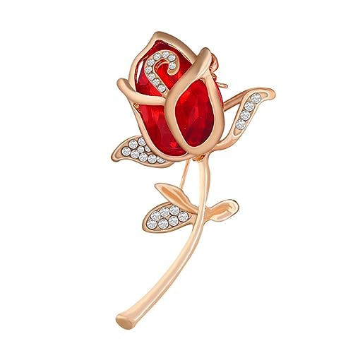 Garneck Blumenbrosche Funkelndem mit Strasssteinen Anstecknadel für Kleidung Schals und Taschen Langlebig und Leicht Geeignet für Frauen von Garneck