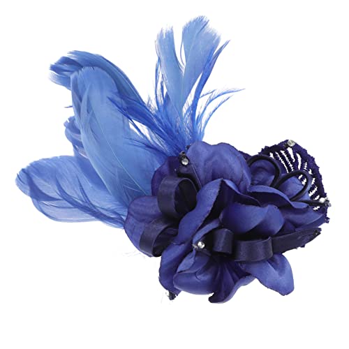 Garneck Blumenbrosche Haarspange Anstecknadel für Damen Marineblaue Corsage mit Künstlichen Blumen Elegantes Accessoire für Hochzeiten Partys und Besondere Anlässe von Garneck