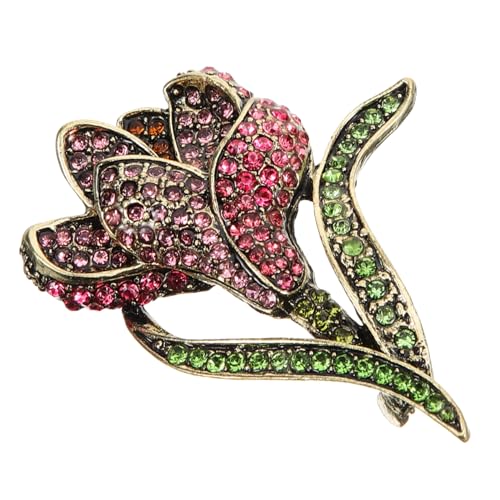 Garneck Blumenbrosche für Frauen Rosenbrosche mit Strass Anstecknadel für Kleidung Schal Tasche und Festlichkeiten Perfektes für Besondere Anlässe von Garneck