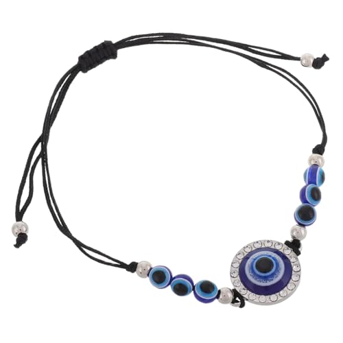 Garneck Böser Blick Armband Damen Herren Handgewebtes Blaues Auge Perlenarmband mit Glücksbringer Modischer Schutz Amulett Schmuck Verstellbares Vintage Evil Eye Handgelenkband von Garneck