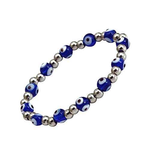 Garneck Böser Blick Armband Perlen Elastisch Unisex Armband Blaues Augen Schmuck Für Männer Frauen Mädchen Komfortabel von Garneck
