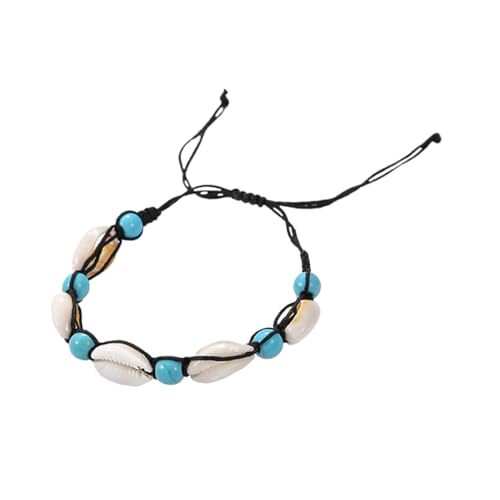 Garneck Boho Fußkettchen Damen Muschel Ethno Design Verstellbar Strand Schmuck für Frauen und Mädchen Sommer Accessoire von Garneck