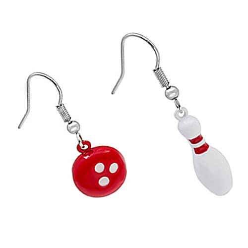 Garneck Bowlingkugel Ohrringe Damen Sport Schmuck Alloy Dangle Anhänger Bowling Ball Design Leicht Elegant Für Bowling Fans von Garneck