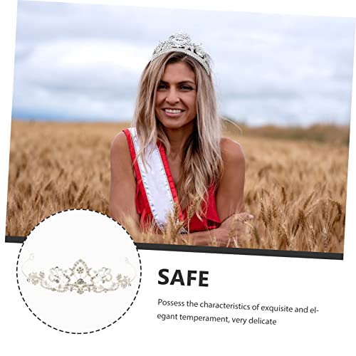 Garneck Braut Tiara Kristallkrone Strasskrone Headband Leichtes Bridal Headpiece Hochzeit Haarschmuck Eleganter Kopfschmuck von Garneck