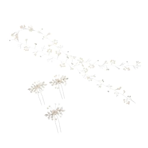 Garneck Braut-haarband Mit Rankenmotiv Und Perlen Haarnadeln Und Kopfschmuck Für Hochzeiten Unifarbenes Stirnband Für Frauen Und Blumenmädchen Zur Strandhochzeit Und Besonderen von Garneck