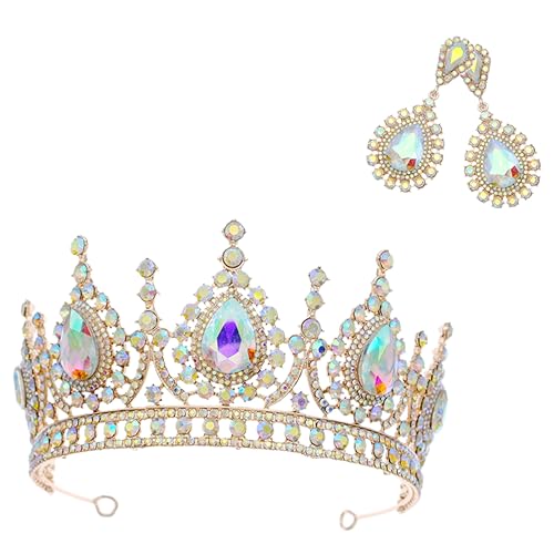 Garneck Brautschmuck Damen Ohrringe Strass Schmuckset für Hochzeit Abendparty Brautjungfern Langlebig Modisch Vielseitig Kombinierbar Elegant und Glänzend von Garneck