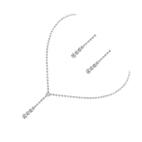 Garneck Brautschmuck Set mit Anhänger und Halskette Elegantes Strass Design Geeignet für Hochzeit Party und Besondere Anlässe Stilvolles für Damen und Braut von Garneck