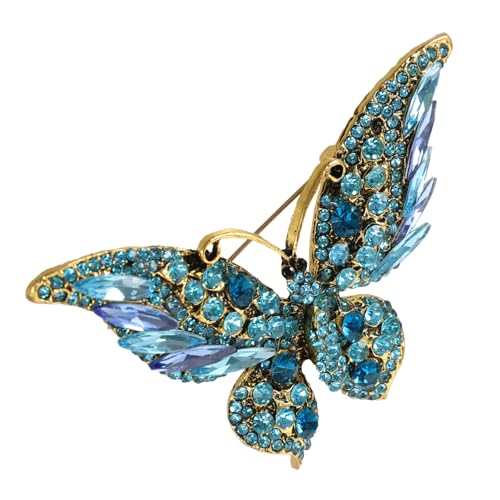 Garneck Brosche Damen Schmetterling mit Strass Hochwertige Anstecknadel für Kleidung für Besondere Anlässe und Täglichen Gebrauch Stilvolles Accessoire für Schals und Hüte von Garneck