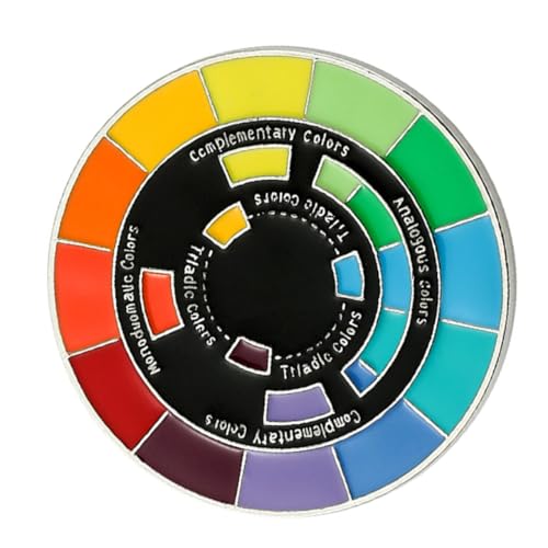 Garneck Bunte Brosche Legierung Runde Anstecknadel Dekorative Brosche für Kleidung Vielseitiges Accessoire für Jacken und Schals für Damen von Garneck