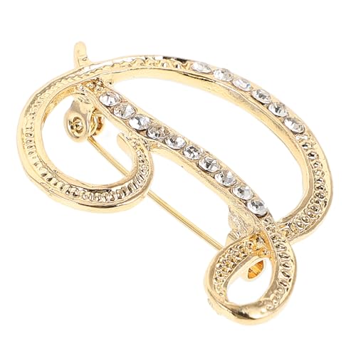 Garneck Buchstaben Brosche D mit Strasssteinen Dekorative Metall Anstecknadel für Rucksack Kleidung Anzug Vielseitiges Damen Accessoire für Business Party Hochzeit von Garneck