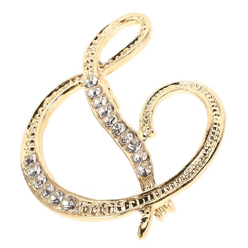Garneck Buchstaben Brosche D mit Strasssteinen Metall Anstecknadel für Jacken und Mäntel Modisches Accessoire für Damen und Herren Vielseitig für Business Party und Hochzeit Geeignet von Garneck