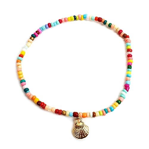 Garneck Bunte Fußkette Legierung und Perlen Handgefertigte Strand Fußkettchen für Frauen Perfekter Schmuck für Sommerpartys und Urlaubsfotos Langlebig und Sicher Garneck Bunte Fußkette Legierung und Perlen Handgefertigte Strand Fußkettchen für Frauen Perfekter Schmuck für Sommerpartys und Urlaubsfotos Langlebig und Sicher von Garneck