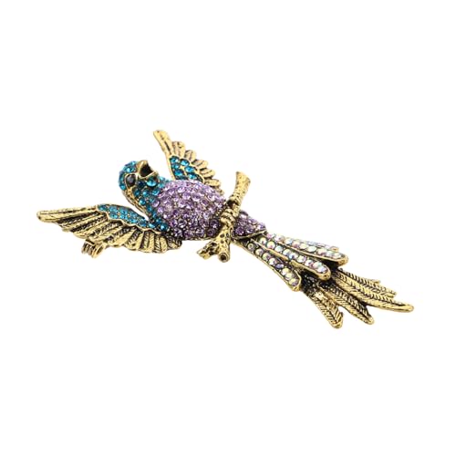 Garneck Bunte Strass Brosche Herren Anstecknadel Vintage Stil Zinklegierung Robust für Mantel Jacke Hemd Accessoire Modisch Auffällig Stilvolle Kleidung Dekoration von Garneck